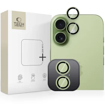 Tech-Protect Camring Fit+ kameras aizsargstikls iPhone 17 zaļš