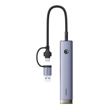 Концентратор 4 в 1 Baseus UltraJoy USB-A&USB-C - 4xUSB3.0+USB-C (серый)