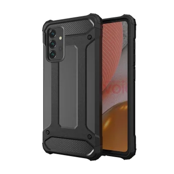 Samsung Galaxy A56 ( SM-A566B / DS ) Armor Guard Plastic + TPU Hybrid Case Cover, Black | Telefona Vāciņš Maciņš...