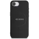 Guess PU Grained Classic Logo vāciņš ar MagSafe iPhone 16e, melns