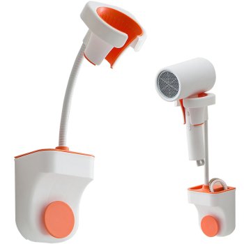 Matu Fēna Turētājs Plaukts Sienas Organizators | Hair Dryer Holder Shelf Wall Organiser