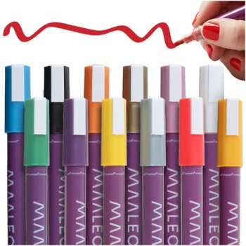 Набор акриловых маркеров 12 шт. Maaleo 25743