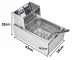 Electric Deep Fryer 6L 2500W, Commercial Grade Stainless Steel Fryer for Home Use
