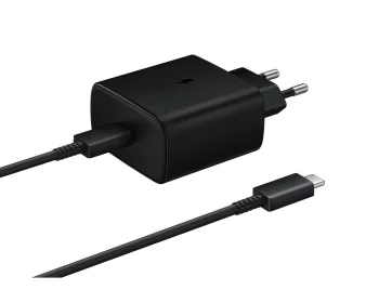 Samsung EP-TA845EWE 45W USB-C tīkla lādētājs ar 1.8m kabeli EP-DW767JWE, melns