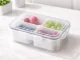 Ланч-бокс контейнер для еды на 4 секции с крышкой, белый