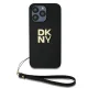 Чехол DKNY для iPhone 14 Pro Max Wrist Strap Stock Logo, черный