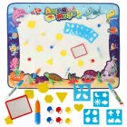 Ūdens paklājiņš gleznošanai, zīmēšanai + zīmogi un trafareti, 100x80cm