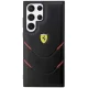 Ferrari Hot Stamp Lines vāciņš Samsung Galaxy S23 Ultra melns