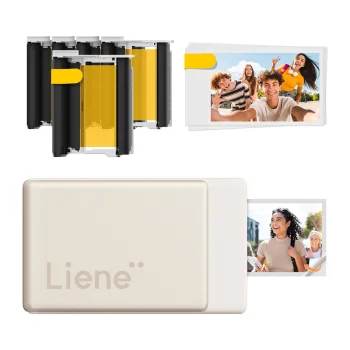 Pārnēsājamais fotopriniteris Liene Pearl N200 Pro 2x3" ar piederumu komplektu, zelta