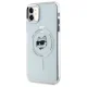 Karl Lagerfeld IML Metal Choupette Head MagSafe iPhone 11 / Xr vāciņš, balts