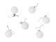 Christmas Tree Baubles, White and Silver, Unbreakable, 36 pcs Set, 3 cm