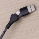Maxlife All-in-1 kabelis USB/USB-C uz Lightning un 2x USB-C 66W 1m melns
