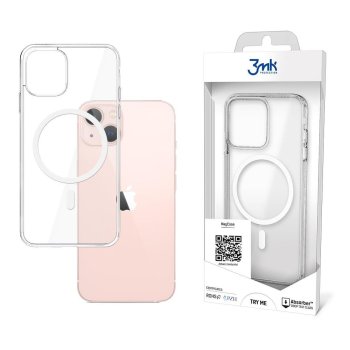 Apple iPhone 13 6.1'' 3MK MagCase Clear Case Cover, Transparent | Caurspīdīgs Silikona Vāciņš Maciņš Apvalks...