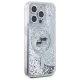 Karl Lagerfeld iPhone 15 Pro Max vāciņš Liquid Glitter Karl & Choupette, caurspīdīgs