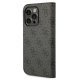 Guess iPhone 14 Pro Wallet Case 4G Vintage Gold Logo, Black
