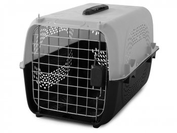 Būris Soma Dzīvnieku (Kaķi, Suņi, Truši utt.) Pārvadāšānai Transportēšanai, Pelēks/Melns | Pet Animal Carrier Cage