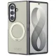 Guess Magnetic Ring Stand vāciņš priekš Samsung Galaxy Z Fold 8 Ultra, bēšs