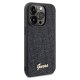 Чехол Guess для iPhone 14 Pro Disco Script Metal, черный