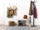 Metāla stāvpakaramais drēbēm ar 14 āķiem ModernHome, melns