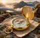 Классический металлический карманный компас для туризма,...