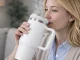 Большая термокружка с ручкой и трубочкой 1.2L, белая