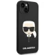 Чехол Karl Lagerfeld Silicone Karl\'s Head MagSafe для iPhone 14 Plus / 15 Plus - Черный