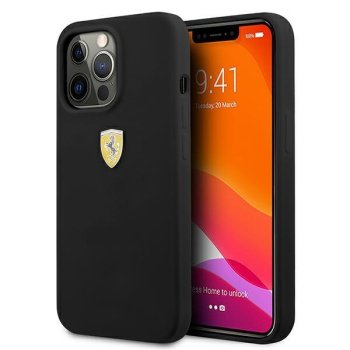 Apple iPhone 13 Pro Max Ferrari Telefona Maciņš Vāciņš Apvalks Bampers, Melns | Silicone Hard Case Cover...