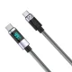Orico LDC2C USB-C uz USB-C kabelis PD 100W ar LED displeju 3m, melns