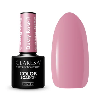 Claresa Dusty Rose 8 hibrīda nagu laka, 5g