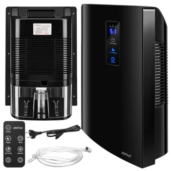Air Dehumidifier Zortiva 2-in-1 90W up to 30 m², Black