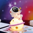 L21 Bērnu Silikona Nakts LED RGB Gaismas Lampa, Astronauts | Kid's LED Light Night Lamp