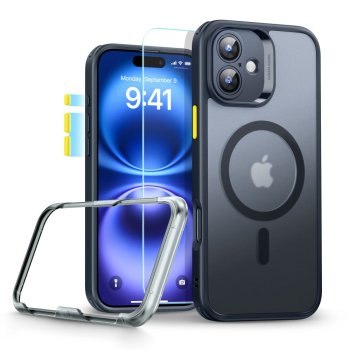 Чехол ESR Classic Pro Set Halolock MagSafe для iPhone 16, черный