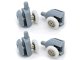Shower Door Roller Wheels Set, 8 pcs, Plastic/Steel