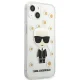 Karl Lagerfeld Flower Ikonik Karl vāciņš Apple iPhone 13 mini, caurspīdīgs