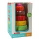 Educational Pyramid Tower Building Blocks Montessori Sensory Puzzle, 7 elements