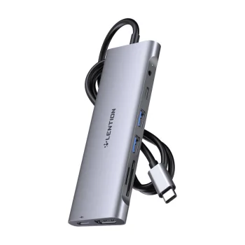Lention Adapter/HUB 1m pelēks | gray