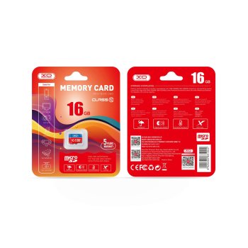 XO 16GB microSDHC Class 10 atmiņas karte, sarkana