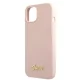 Guess Silicone Script Gold Logo vāciņš iPhone 13 6.1\" (Light Pink)