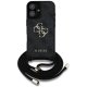 Guess 4G Big Logo Cord Strap Crossbody Vāciņš iPhone 16 Plus Melns