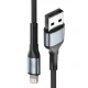 Кабель 3mk Hyper Cable N-SERIES USB-A / Lightning 1м 12W, черный