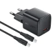 Сетевое зарядное устройство Acefast A118 GaN 30W USB-C с кабелем 1.2 м, черное