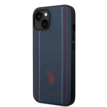 Apple iPhone 14 Plus 6.7'' US Polo Leather Stitch Case Cover (USHCP14MPFAV), Navy