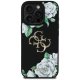 Guess Grained Roses Big 4G logo Phone Case Cover iPhone 16 Pro Max - black