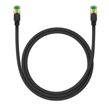 Baseus быстрый RJ45 кат. сетевой кабель. 8 40Gbps 1м плетеный черный