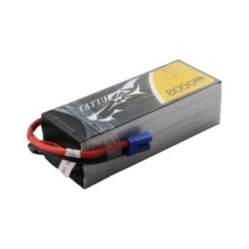 Tattu 8000mAh 22.2V 25C 6S1P LiPo akumulators ar EC5