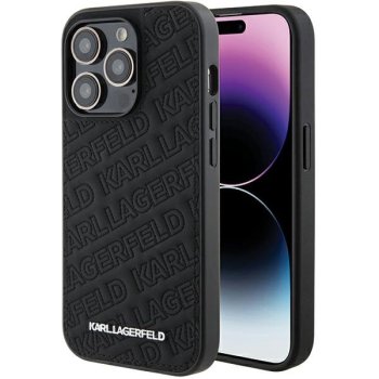 Apple iPhone 15 Pro Max 6.7'' Karl Lagerfeld Quilted K Pattern Cover Case, Black | Telefona Vāciņš Maciņš Apvalks...