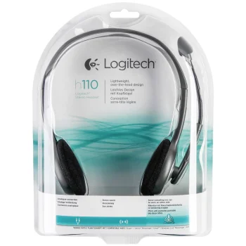 Компьютерная гарнитура Logitech H110 Stereo Headset, серебристая