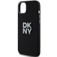 DKNY iPhone 15 Plus vāciņš HC Silicone w Stack Metal Logo, melns