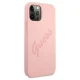 Чехол Guess для iPhone 12 Pro Max Silicone Vintage Script, розовый