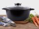 Deep Pot with Lid and Non-Stick Coating, 8 L, with Oven Mitts, Cast Aluminium